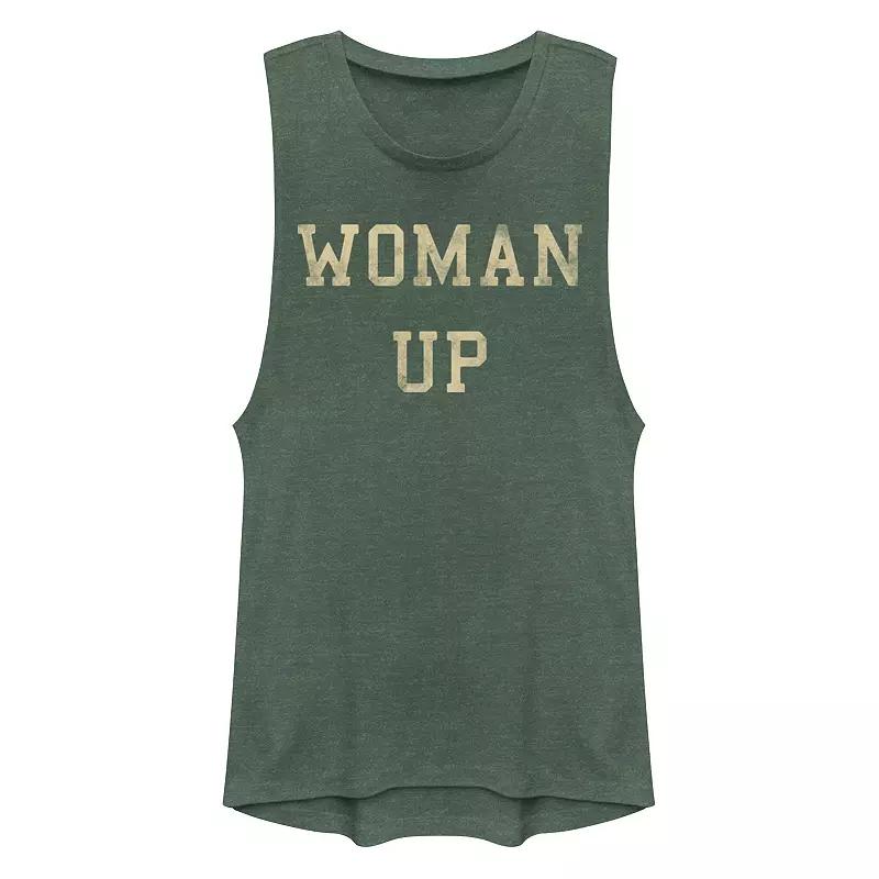 Juniors' Woman Up Muscle Tank Top, Girl's,  Product Image