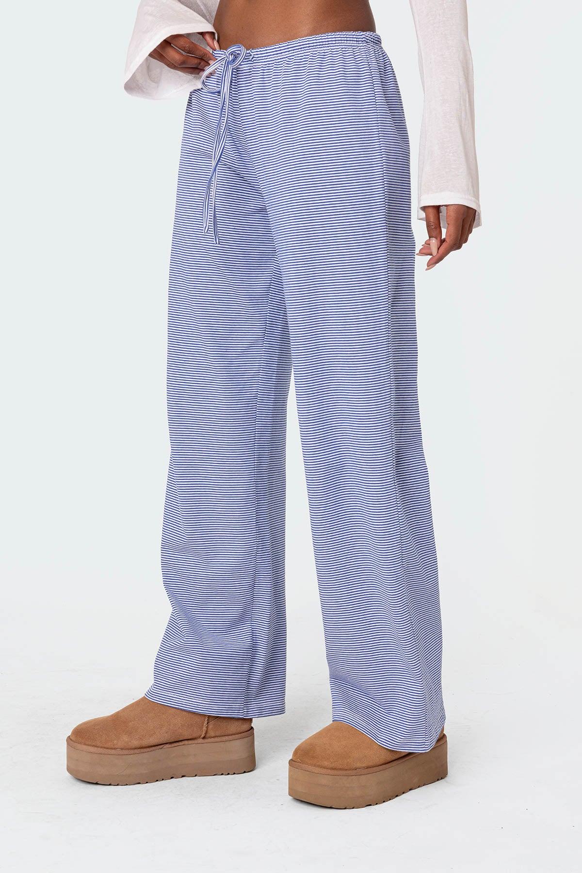 Olivia Striped Loose Fit Pants Product Image