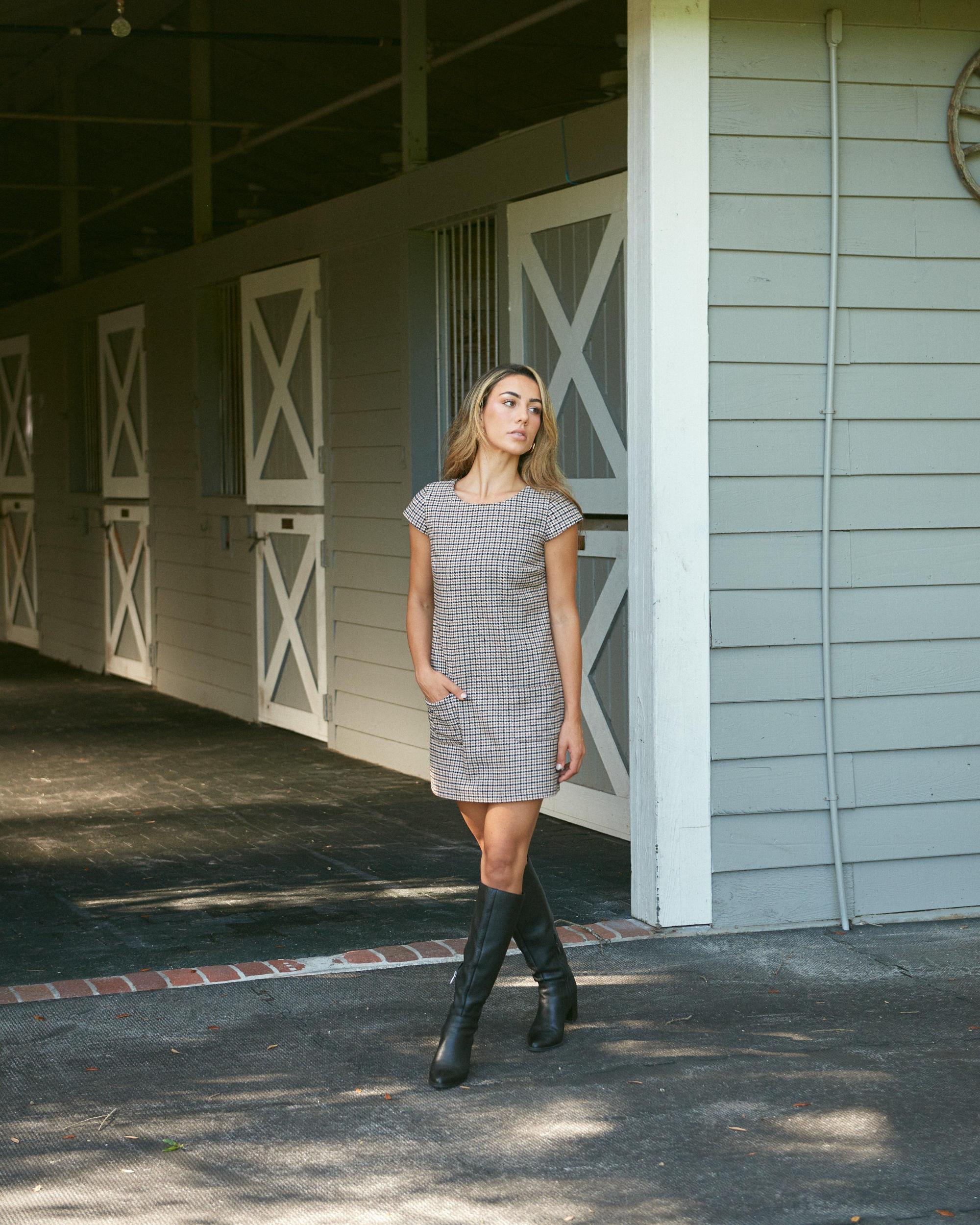 Felice Dress in Houndstooth Product Image