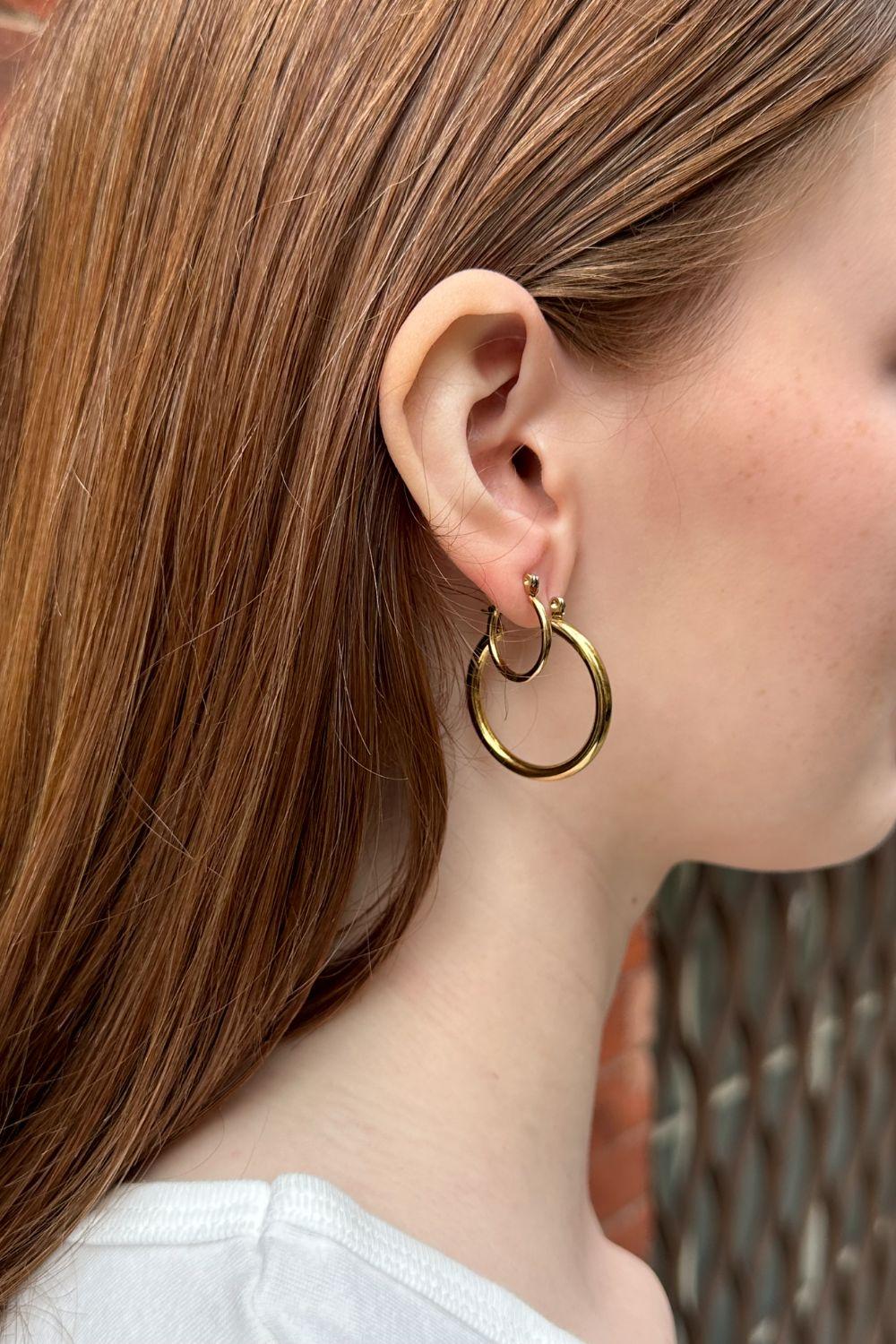 Stainless Steel Hoop Earring Set Product Image