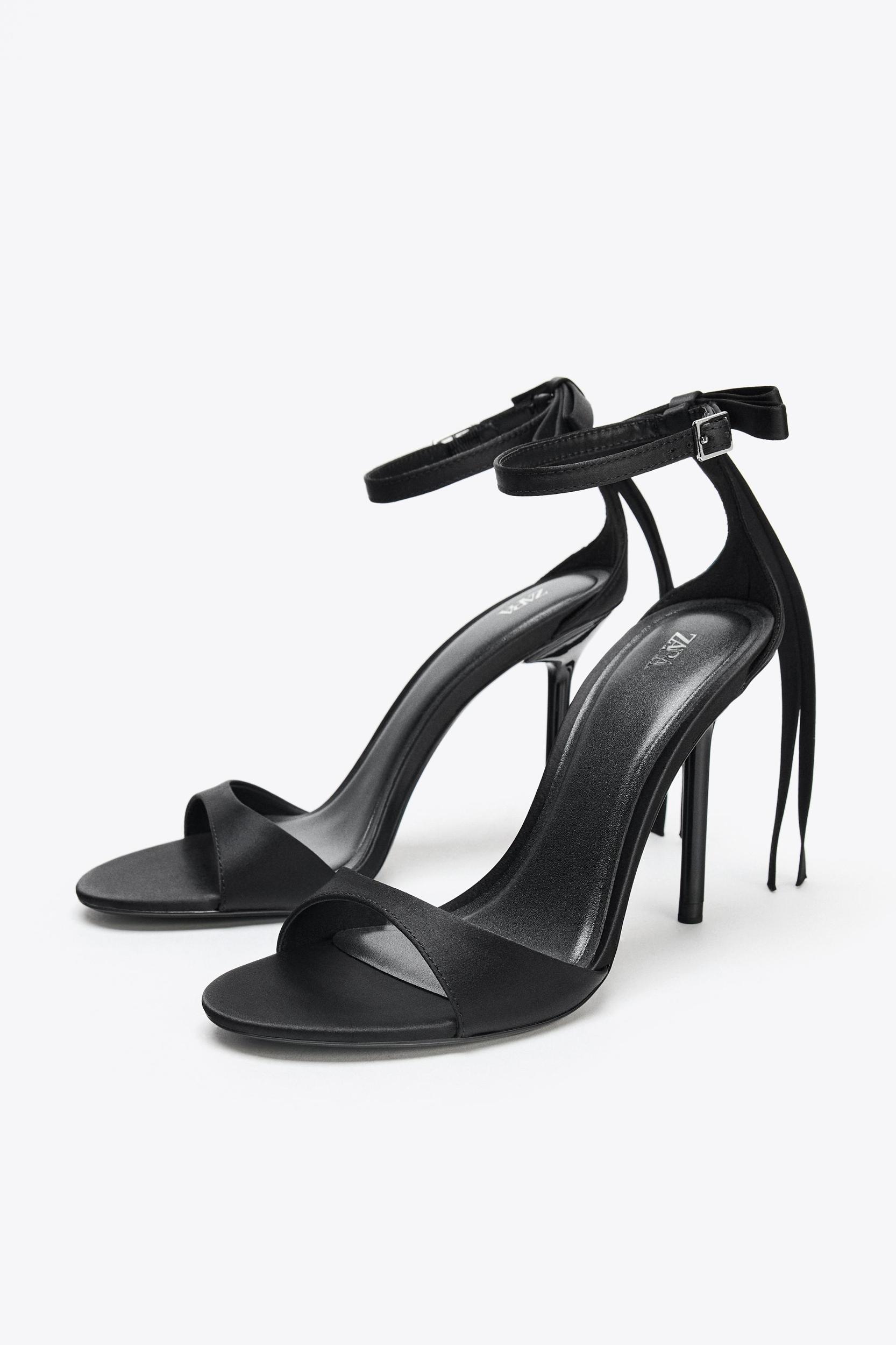 BOW ANKLE STRAP SANDALS Product Image