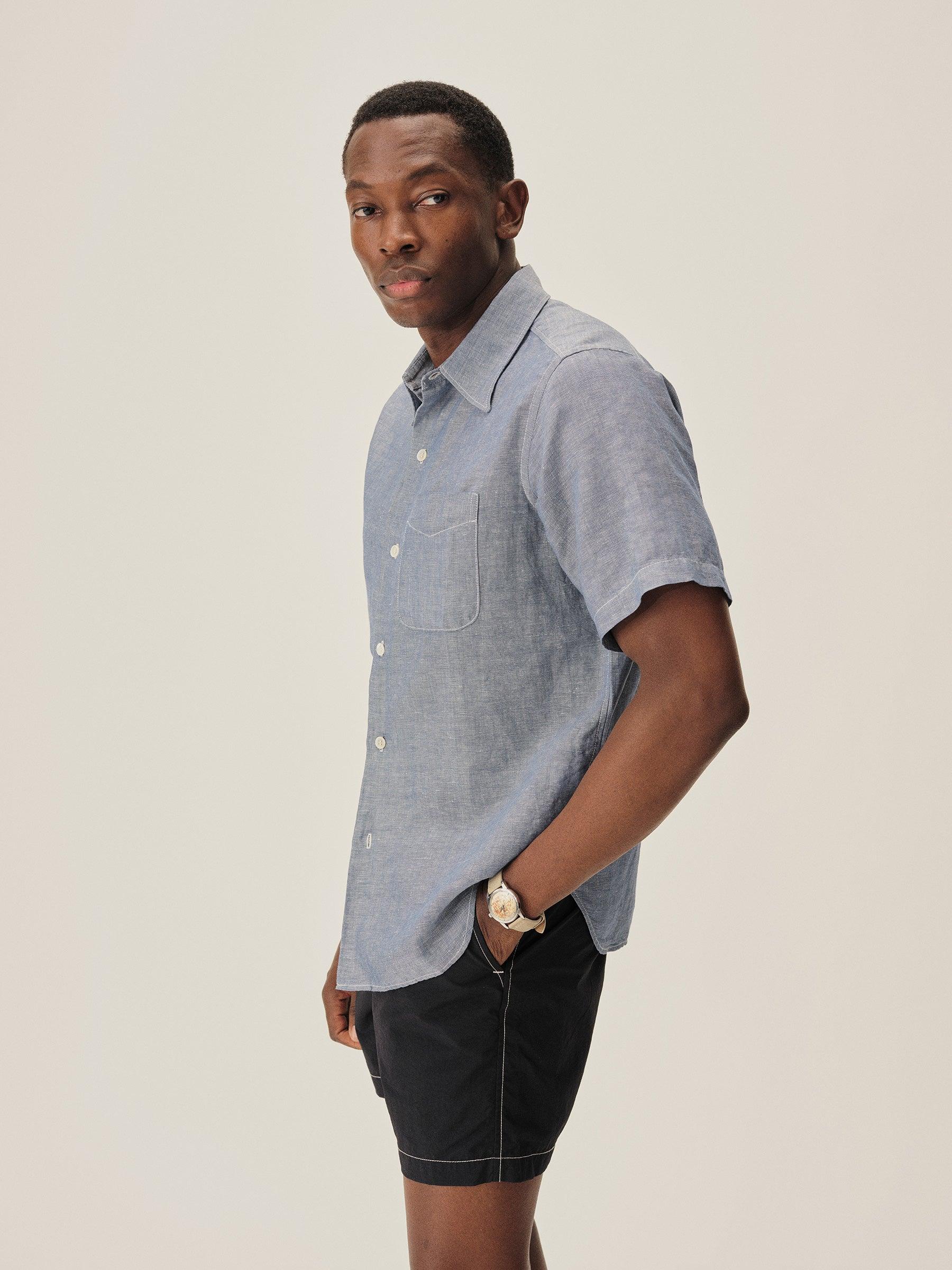 Chambray Breeze Cotton Linen S/S Shirt Product Image
