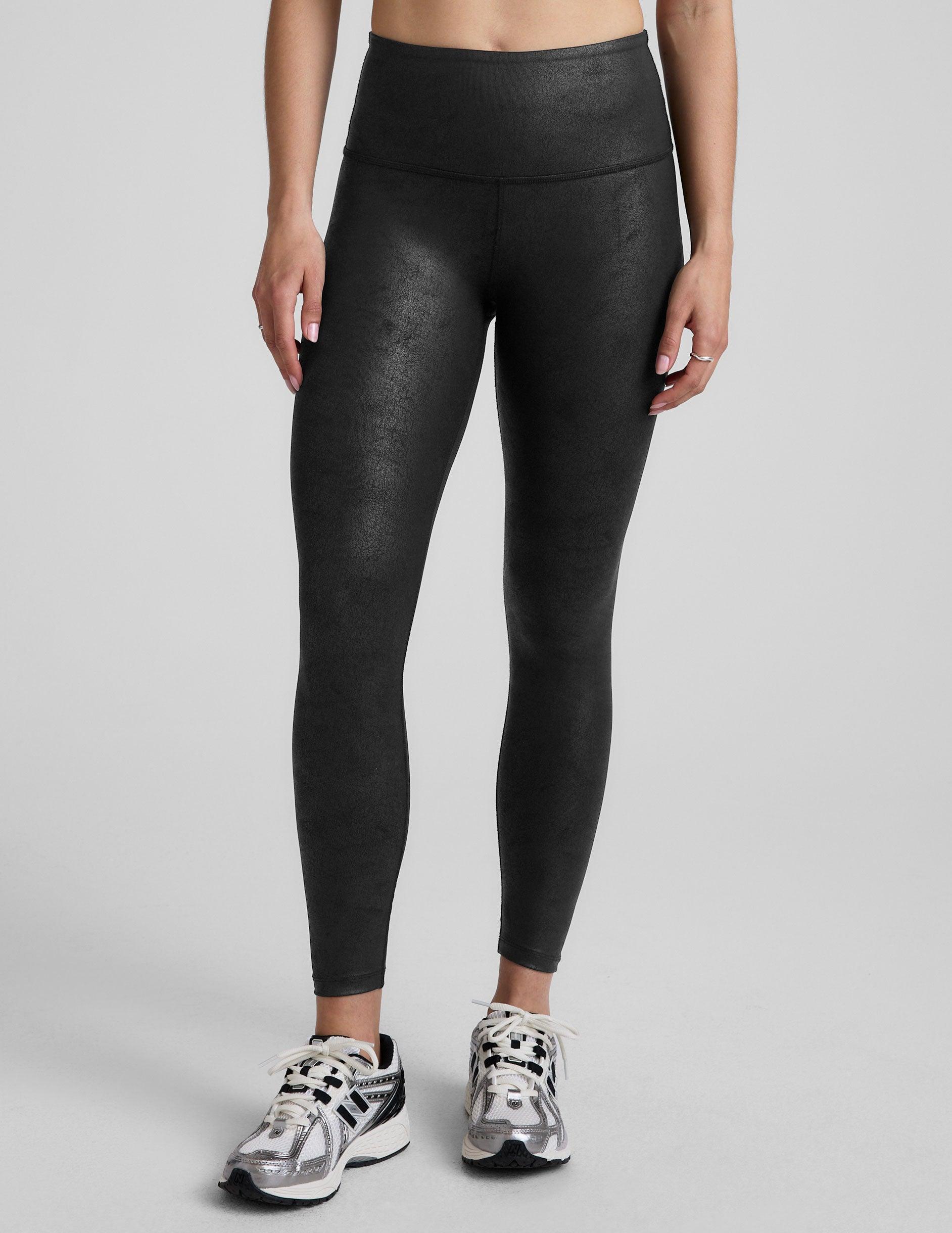 Leatherette High Waisted Midi Legging Product Image