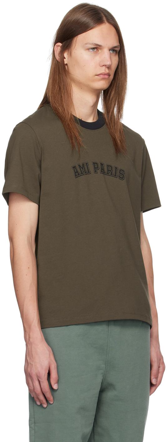 AMI ALEXANDRE MATTIUSSI Ami Paris T-shirt Brown In Dark Coffee Product Image
