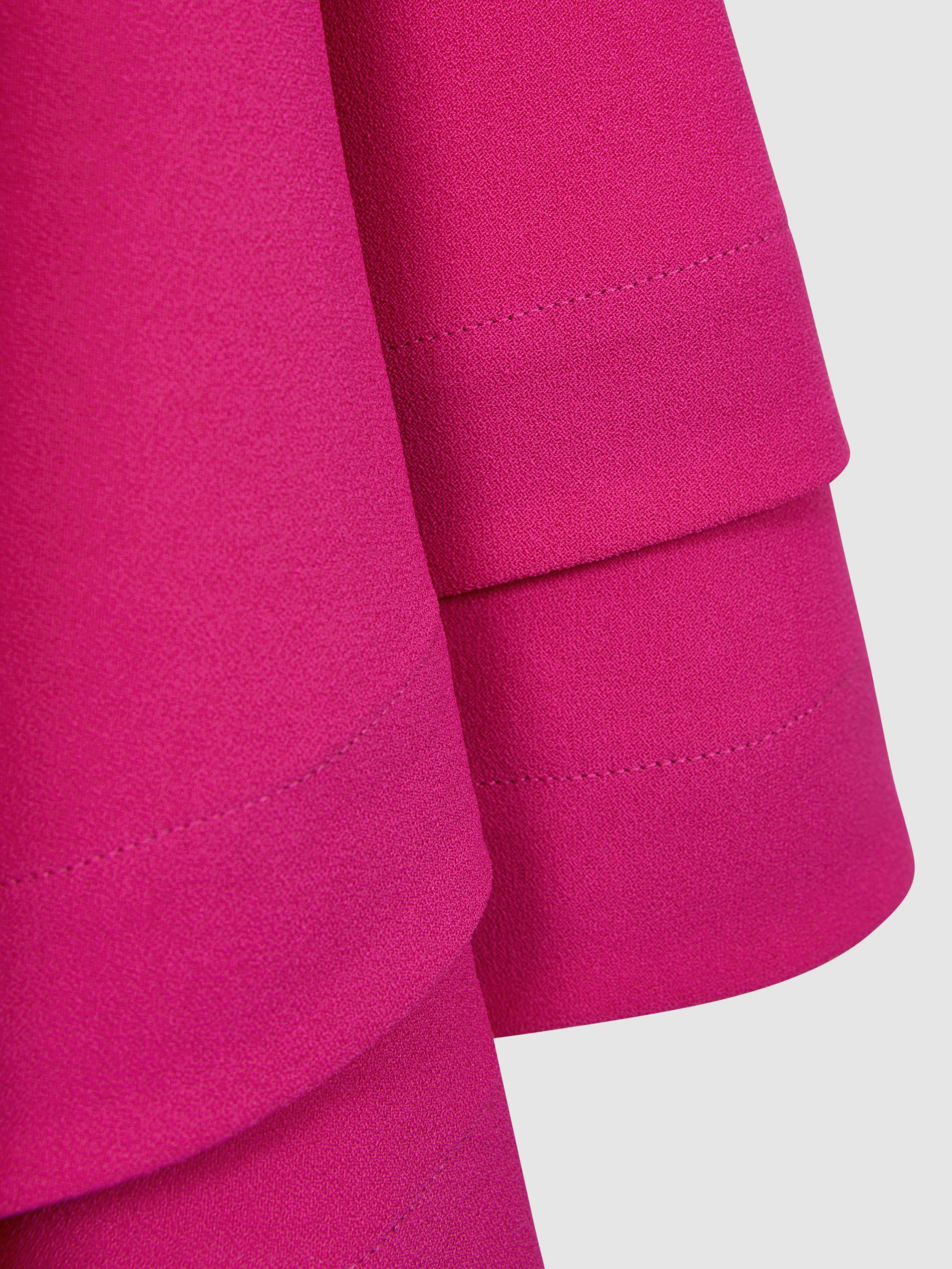 Florere Tiered Sleeve Top in Bright Pink Product Image