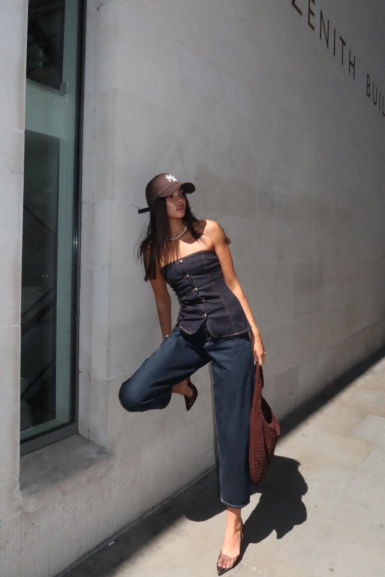 Classic Barrel Leg Jeans - Dark Wash Female Product Image