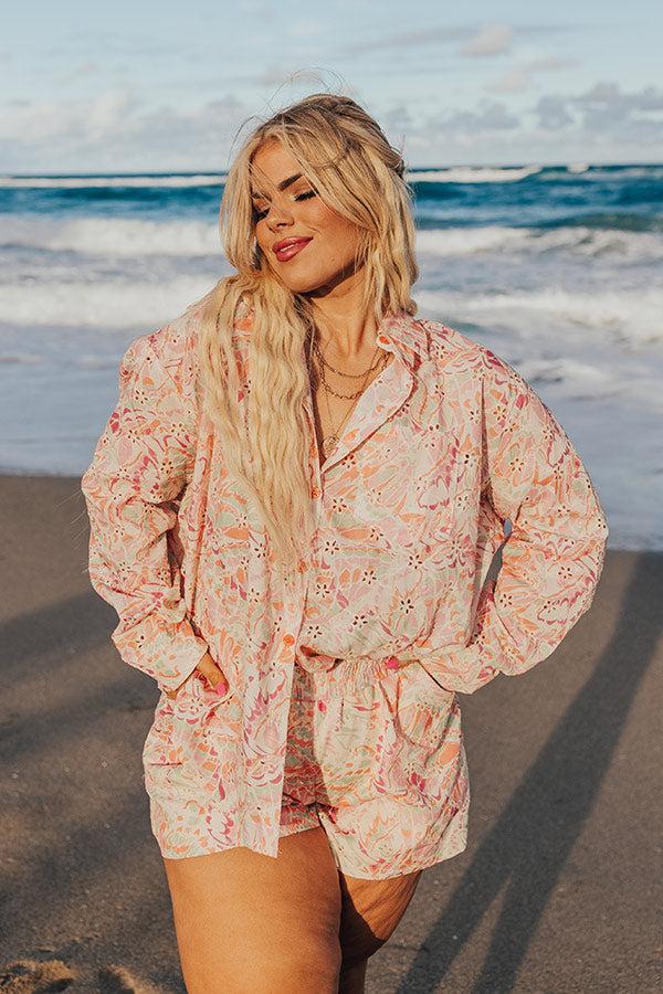 Summer Mirage Eyelet Button Up Curves Product Image