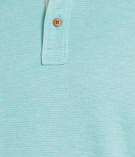 Roundtree & Yorke Short Sleeve Stripe Polynosic Polo Shirt Product Image