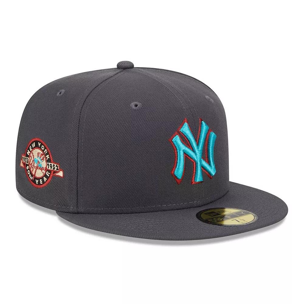 Mens New Era Graphite New York Yankees Print Undervisor 59FIFTY Fitted Hat Product Image