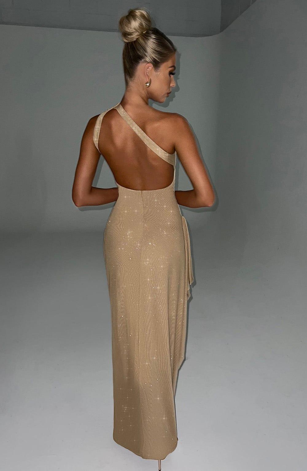 Genevieve Maxi Dress - Gold Sparkle Product Image