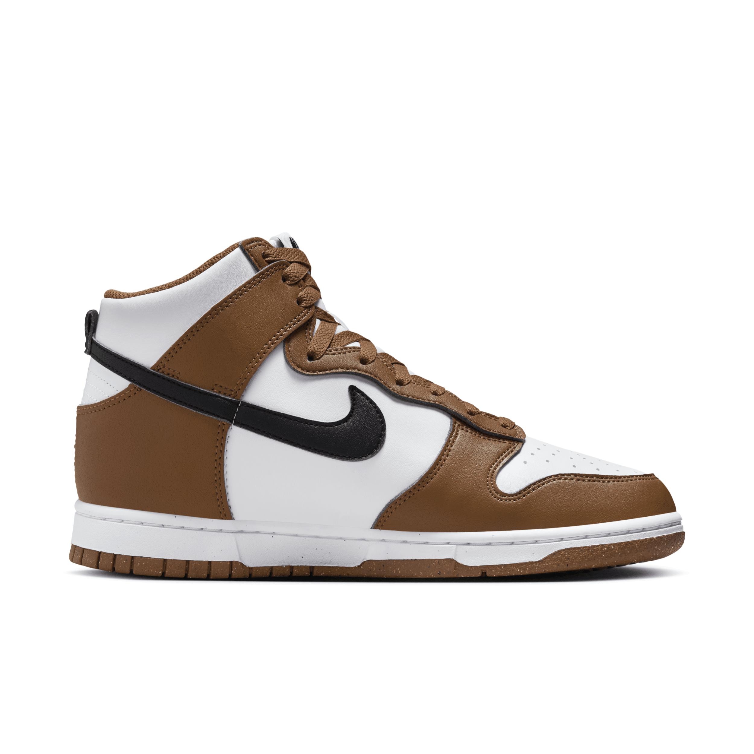 Nike Womens Nike Dunk High - Womens Shoes White/Black/Light British Tan Product Image