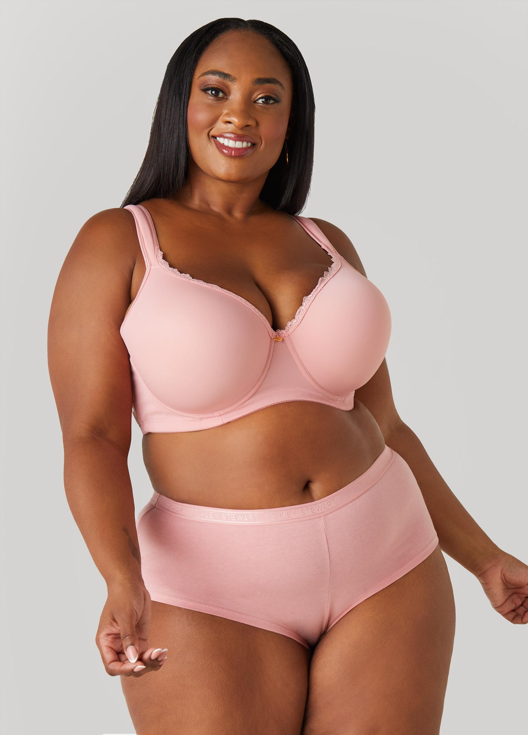 Plus Size Logo Cotton Blend Boyshorts Ashley Stewart Product Image