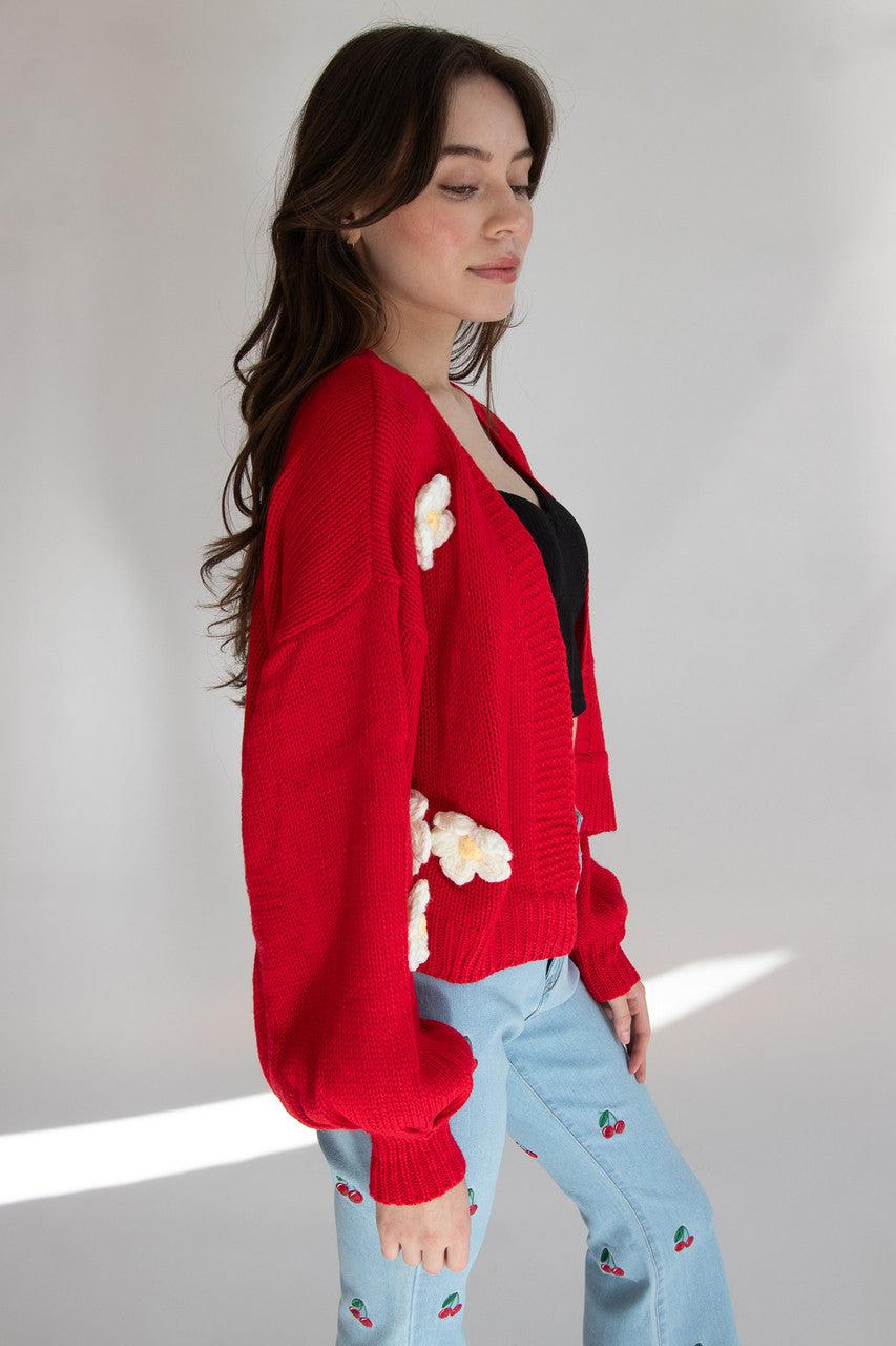 3D Daisy Cardigan Product Image