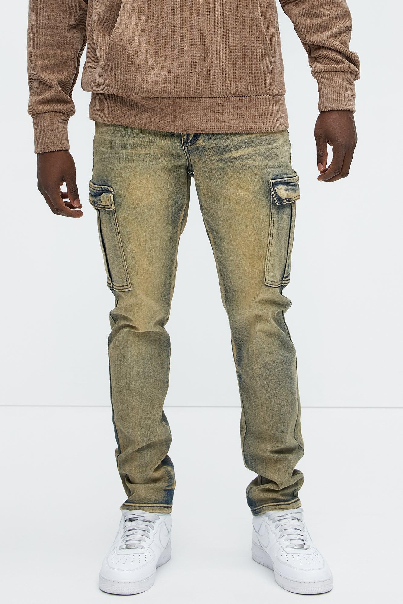 Back On The Cargo Skinny Jeans - Vintage Blue Wash Product Image