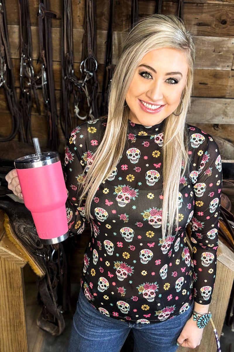 Sterling Kreek Life Is Brief Mesh Top Product Image