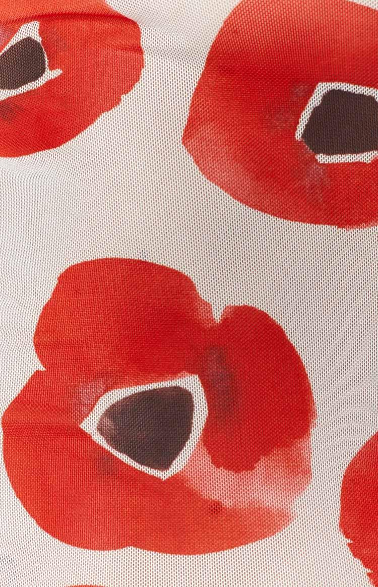 OMIGHTY Painted Flowers Mesh Dress Product Image