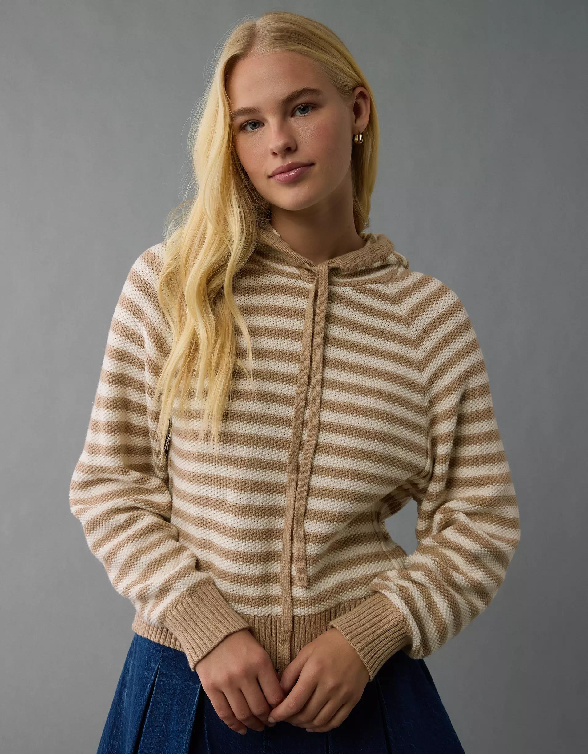 AE Cropped Cotton Hoodie Product Image