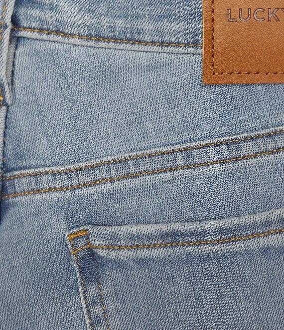 Lucky Brand Sweet Mid Rise Straight Raw Hem Kick Crop Jeans Product Image