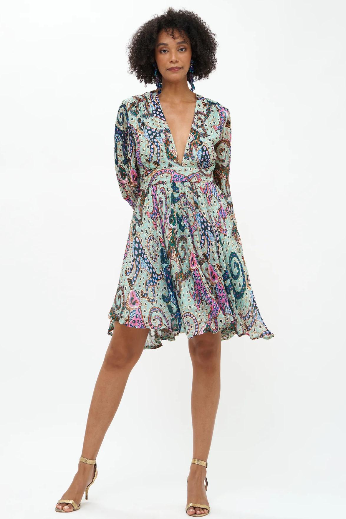 V-neck mini dress Product Image