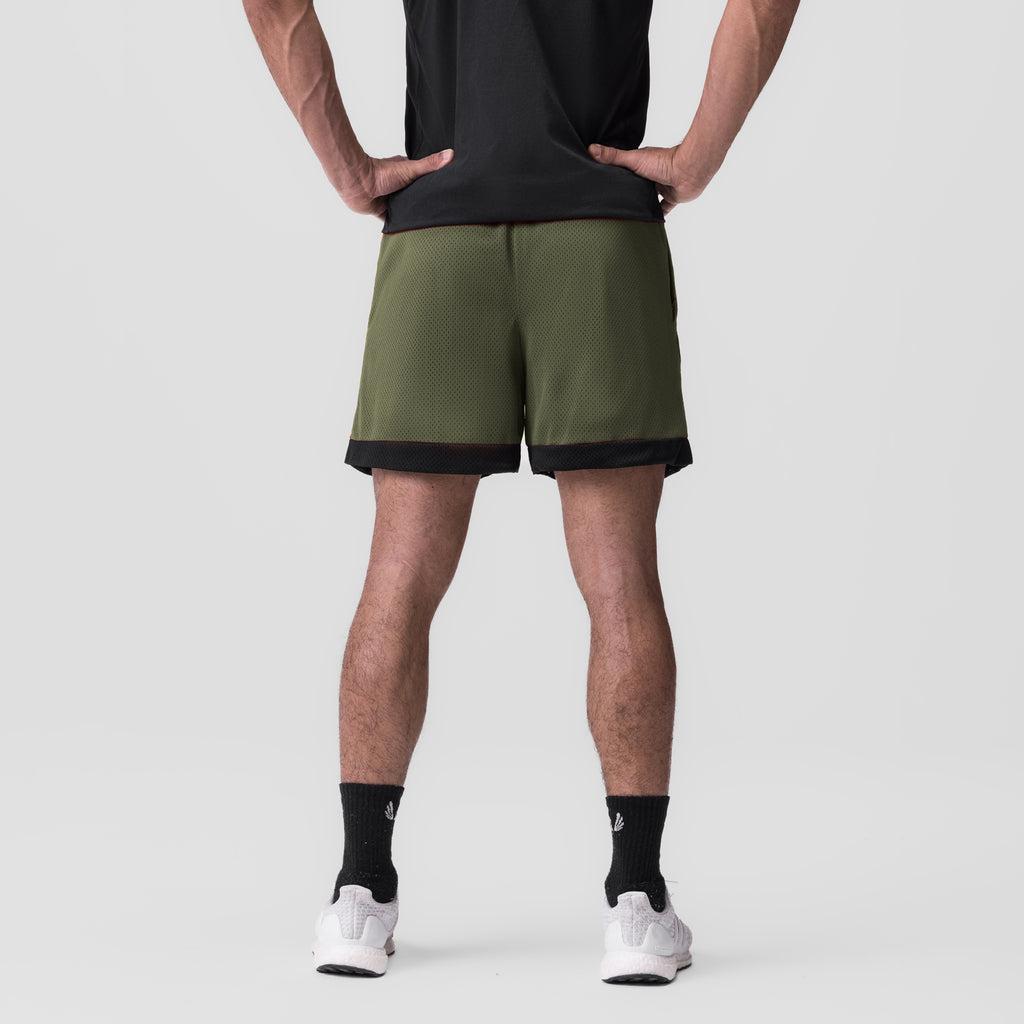 0795. SilverPlus™ Mesh Reversible Short - Olive/Black Male Product Image