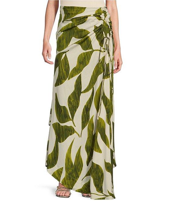 Antonio Melani x M.G. Style Lyons Printed Faux Wrap Asymmetric Skirt Product Image