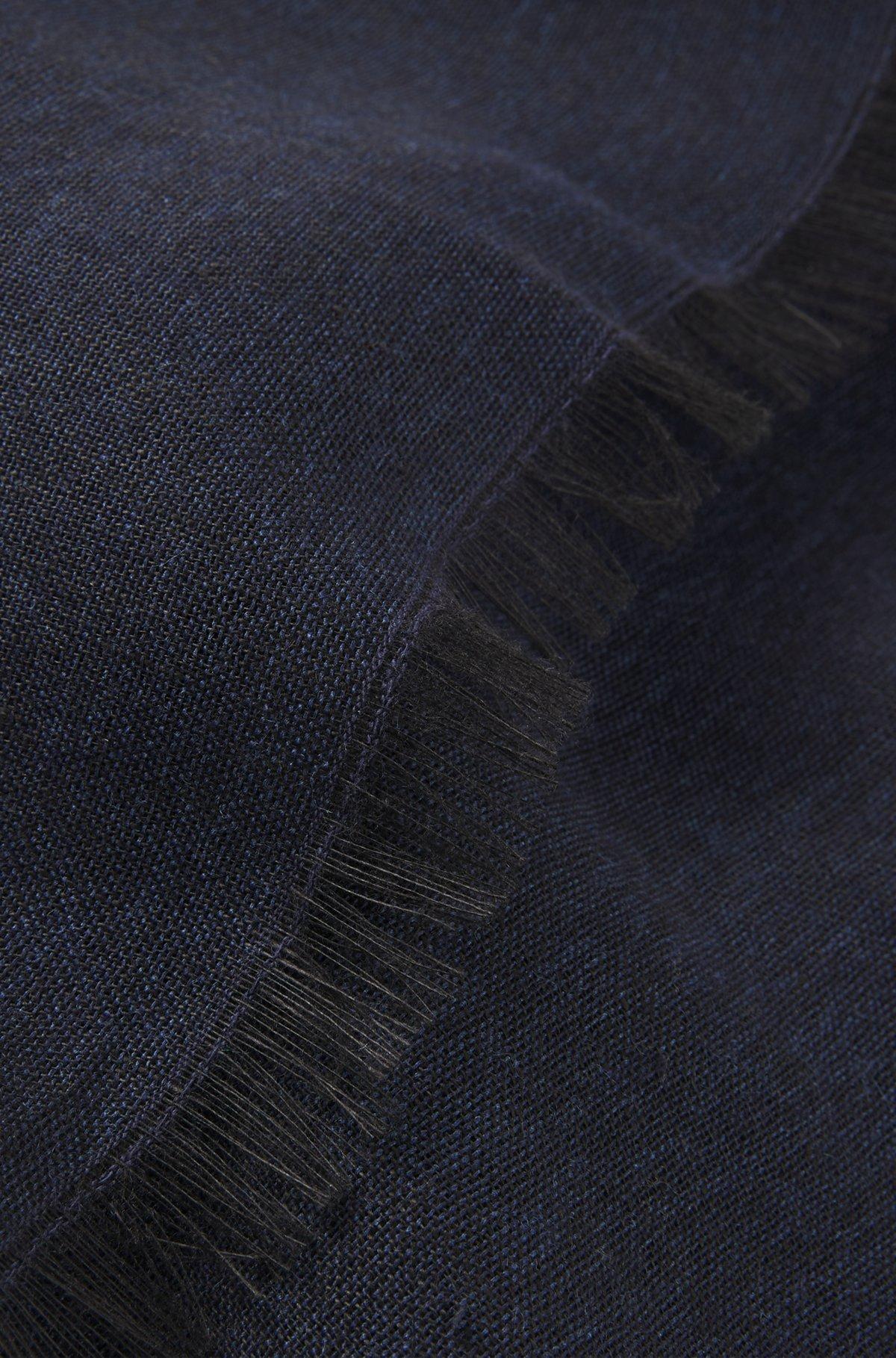 BOSS - BECKHAM x BOSS lightweight two-tone scarf with linen - Dark Blue Product Image