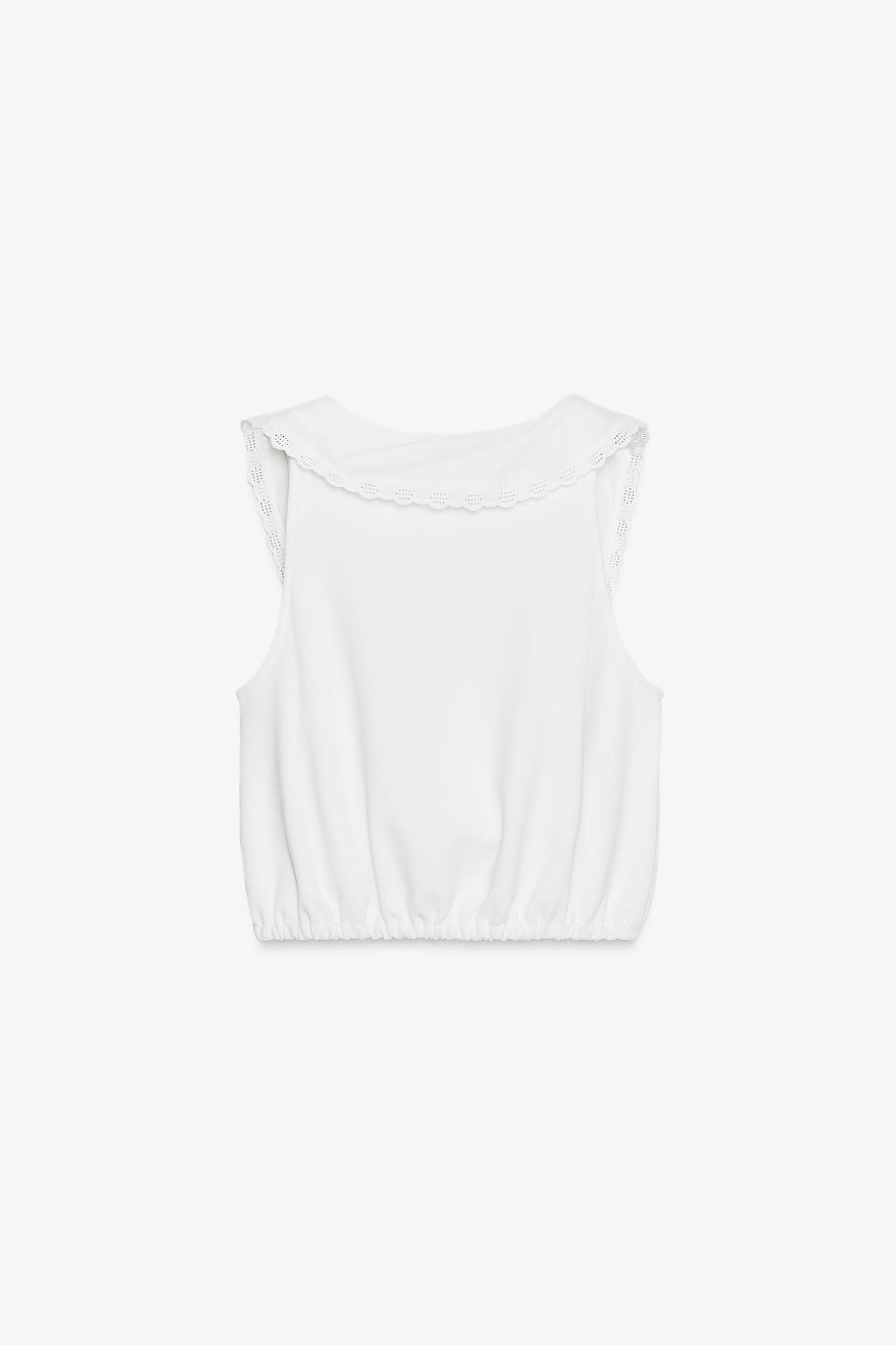 BUTTONED COLLAR TOP Product Image