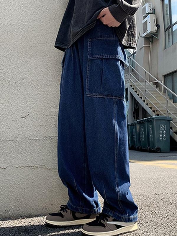 Men's Vintage Big Pocket Cargo Jeans Product Image