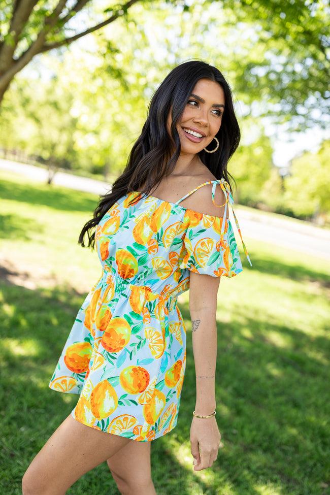 Easy Peasy Citrus Print Romper FINAL SALE Product Image