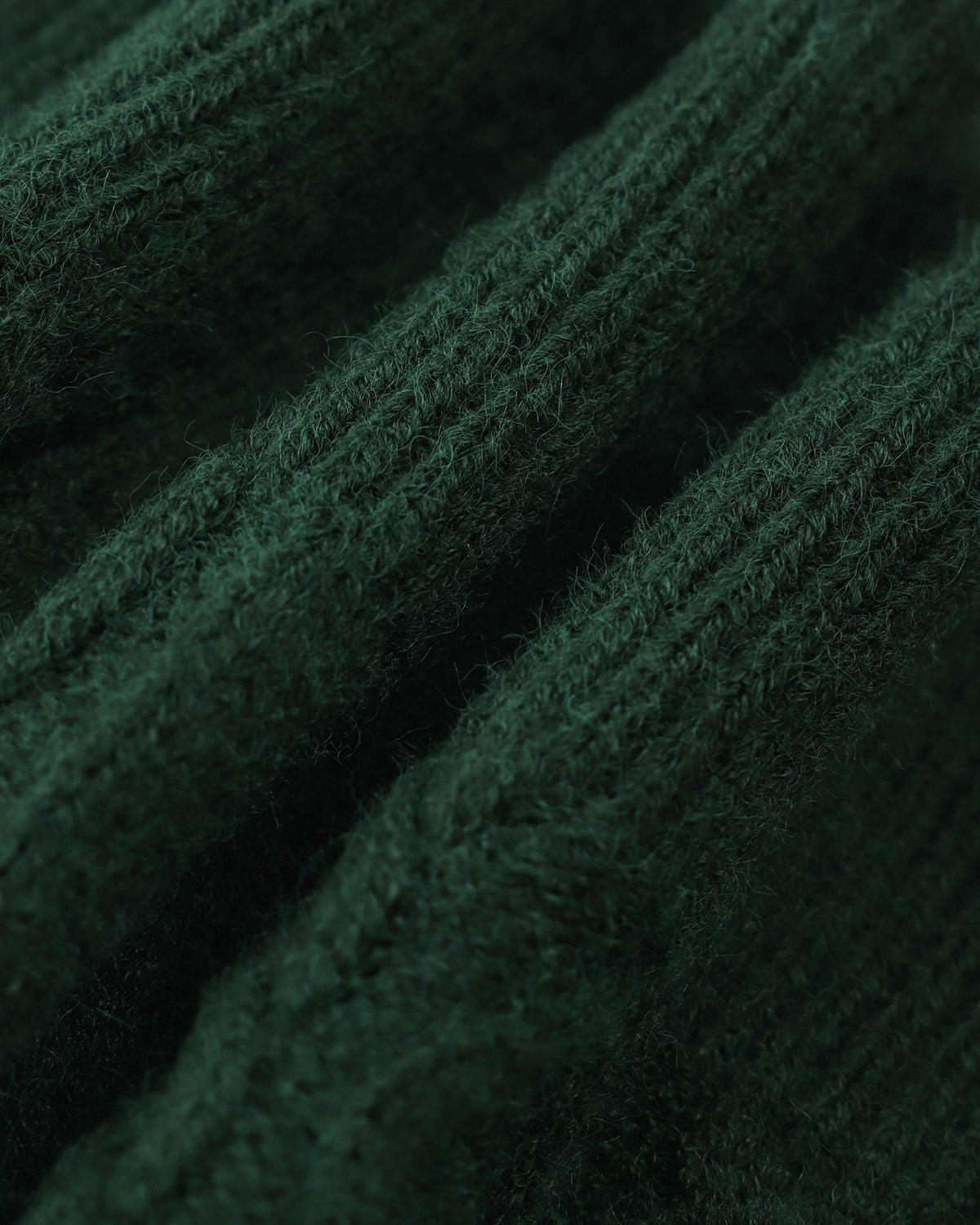 Green Romance Cable Knit Crew Sweater Female Product Image