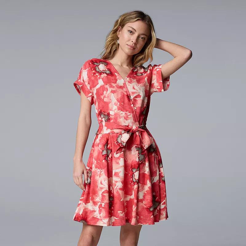 Women's Simply Vera Vera Wang Wrap Tie-Front Dress,  Product Image