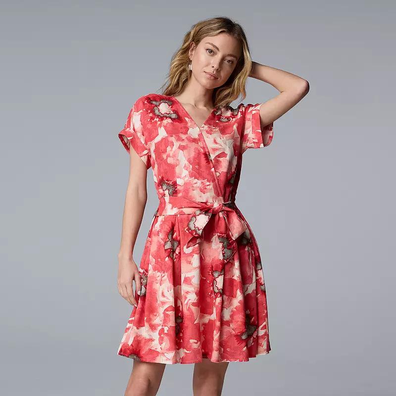 Women's Simply Vera Vera Wang Wrap Tie-Front Dress,  Product Image