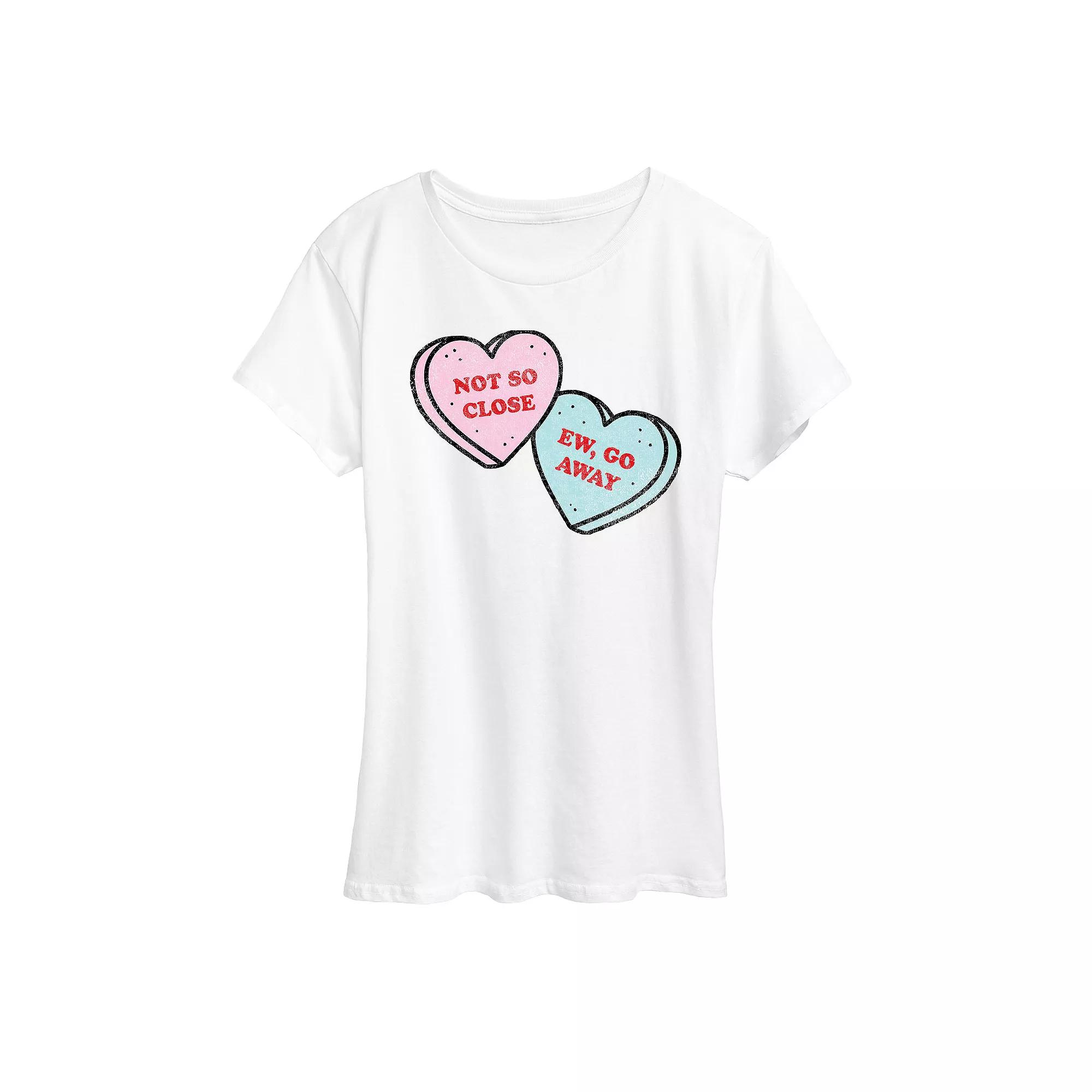 Women's Sassy Candy Hearts Graphic Tee,  Product Image