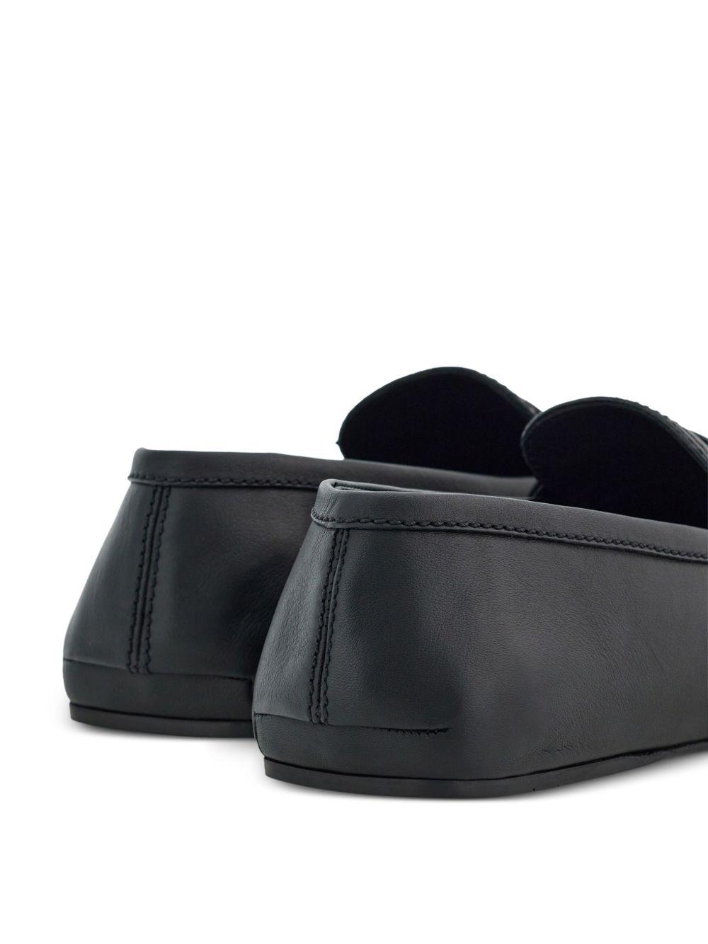 Gancini-plaque leather loafers Product Image
