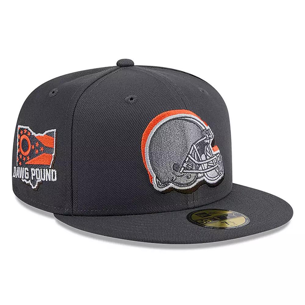 Men's New Era  Graphite Cleveland Browns Official 2024 NFL Draft On Stage 59FIFTY Fitted Hat, Size: 7, Dark G Product Image