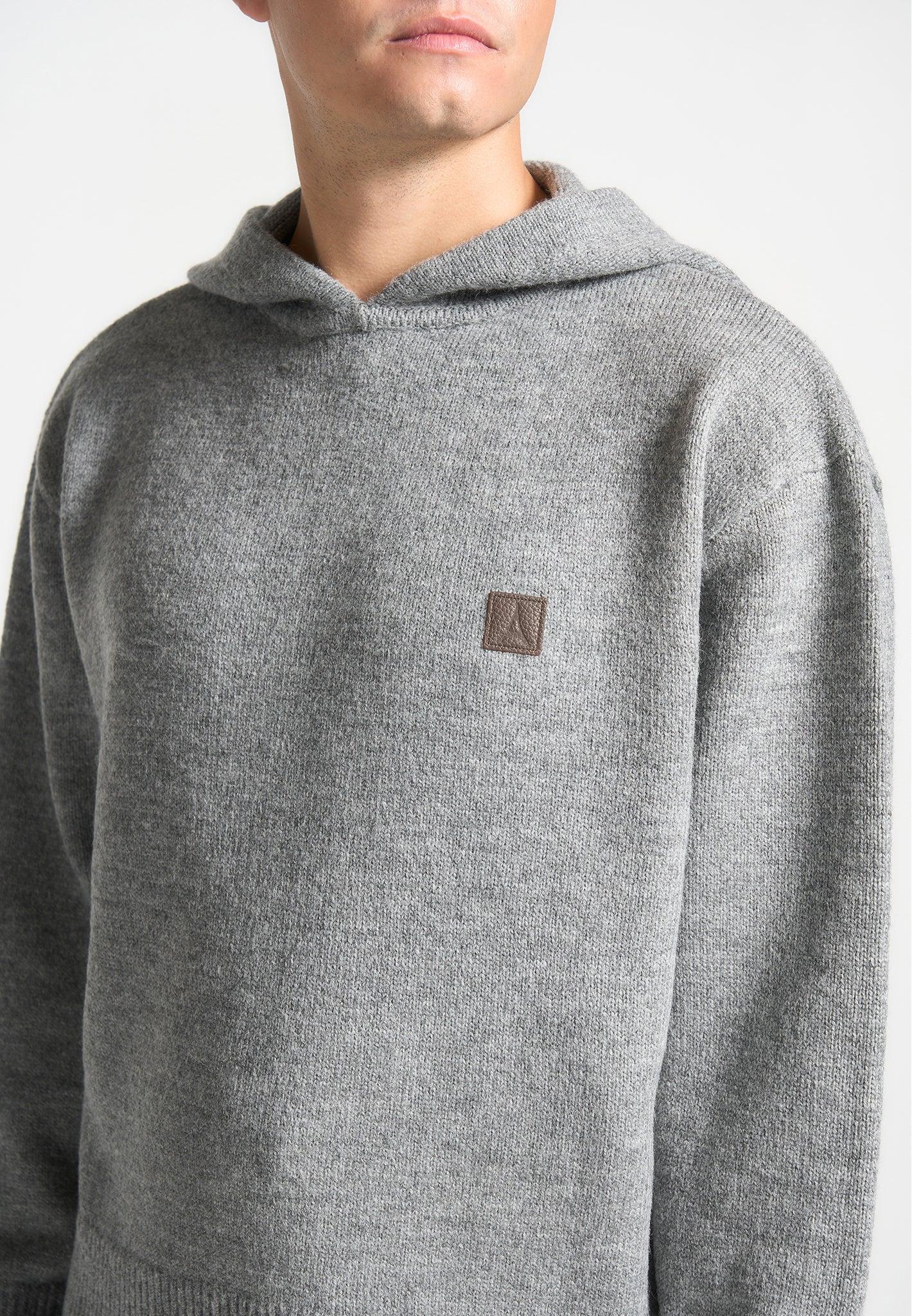 Signature Mohair-Blend Hoodie - Grey Male Product Image