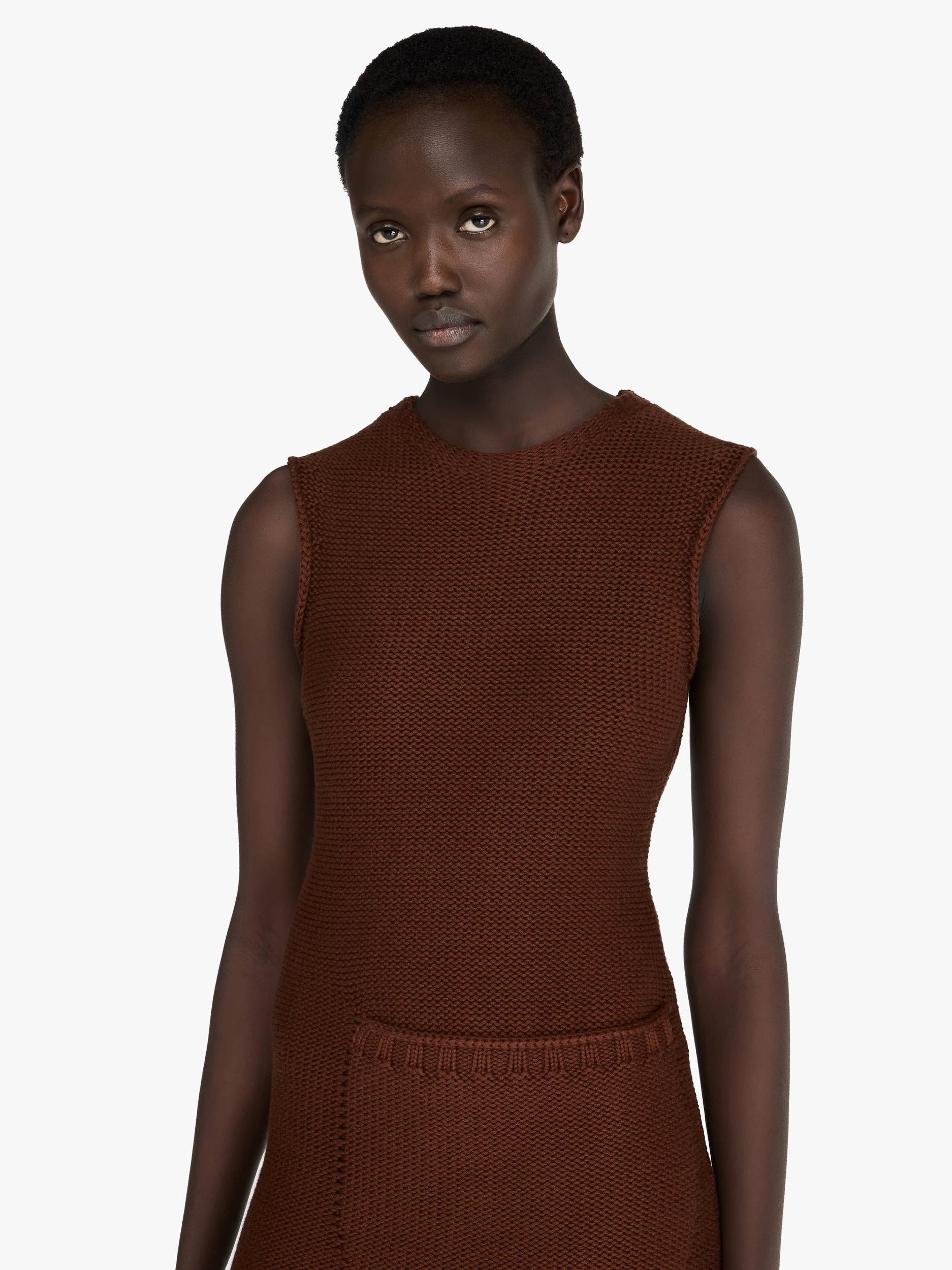 KNITTED MINI SHIFT DRESS Product Image