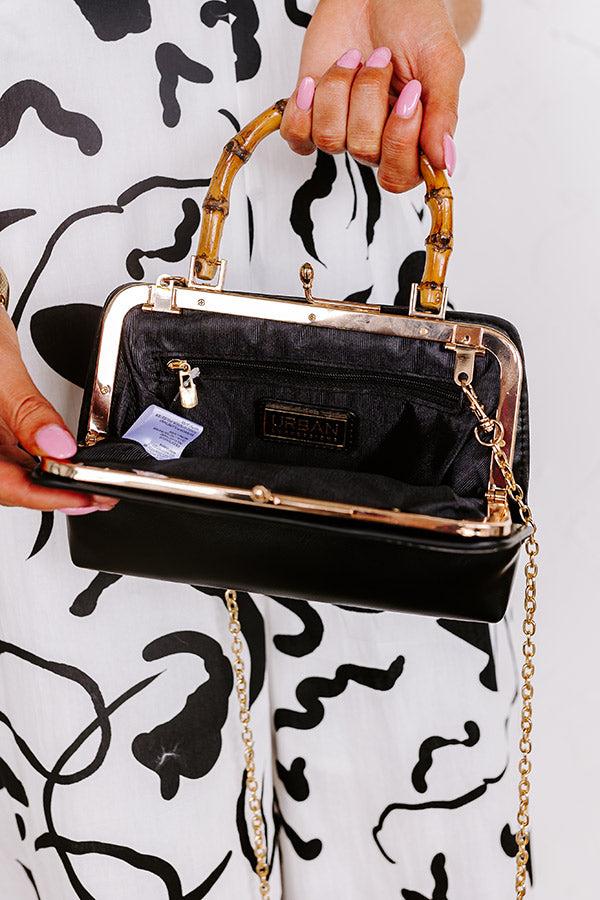 Miami Happy Hour Faux Leather Purse in Black Product Image