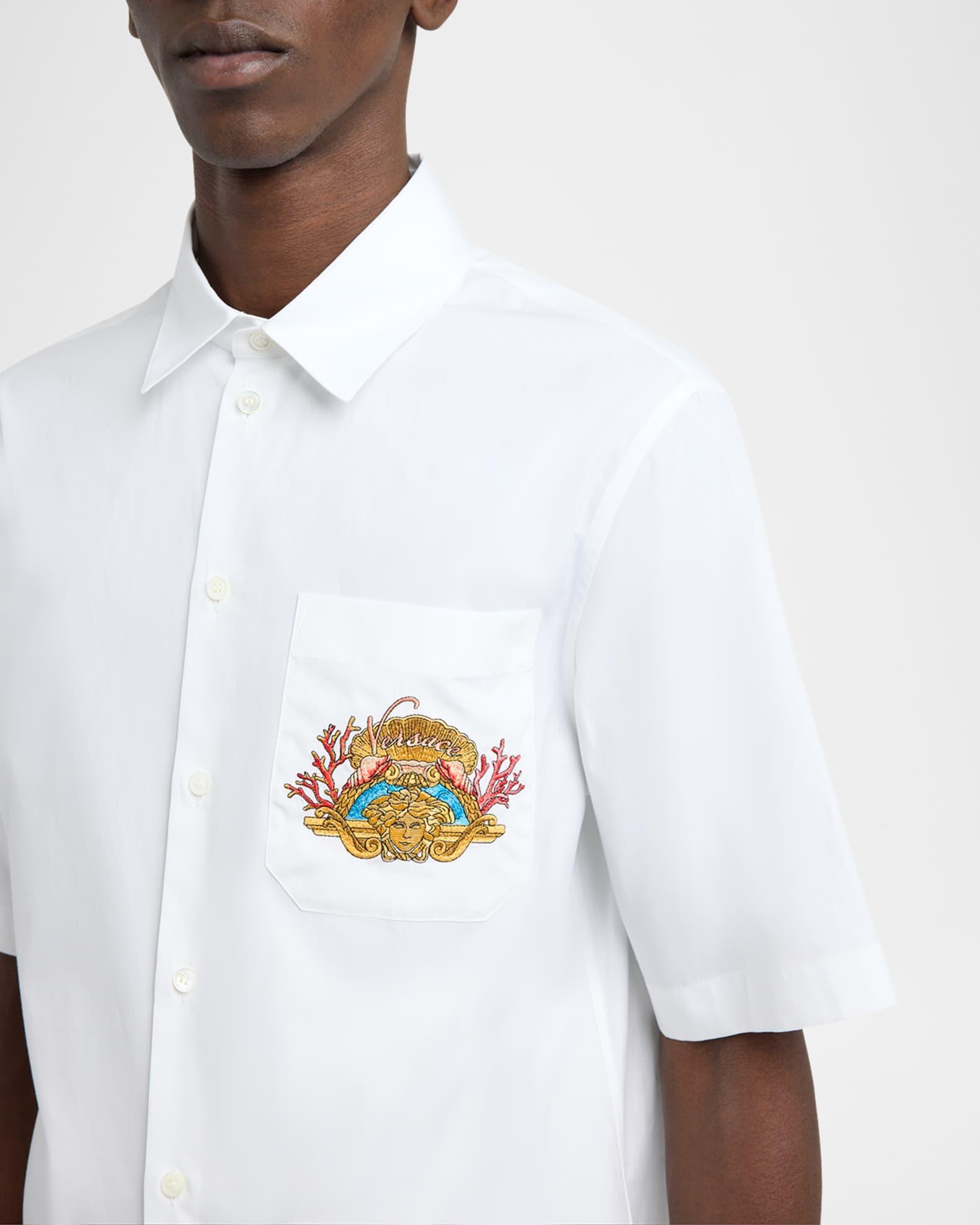 Men's Embroidered Theatre Crest Short-Sleeve Shirt Product Image