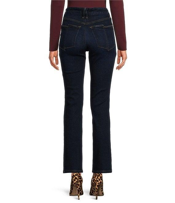 Good American Soft-Tech Good Classic Slim High Rise Straight Jeans Product Image