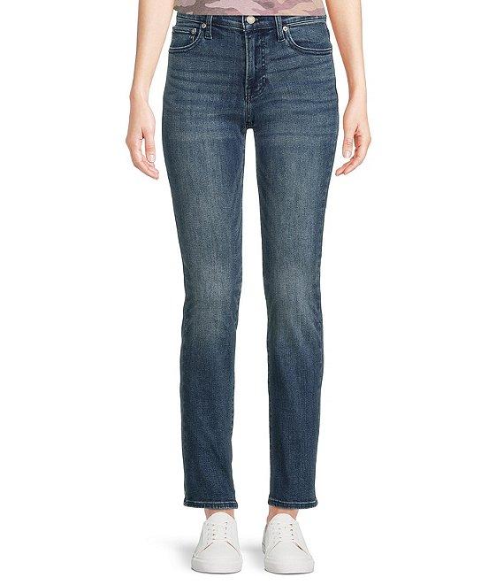 Lucky Brand Mid Rise Sweet Straight Leg Ankle Length Stretch Denim Jeans Product Image