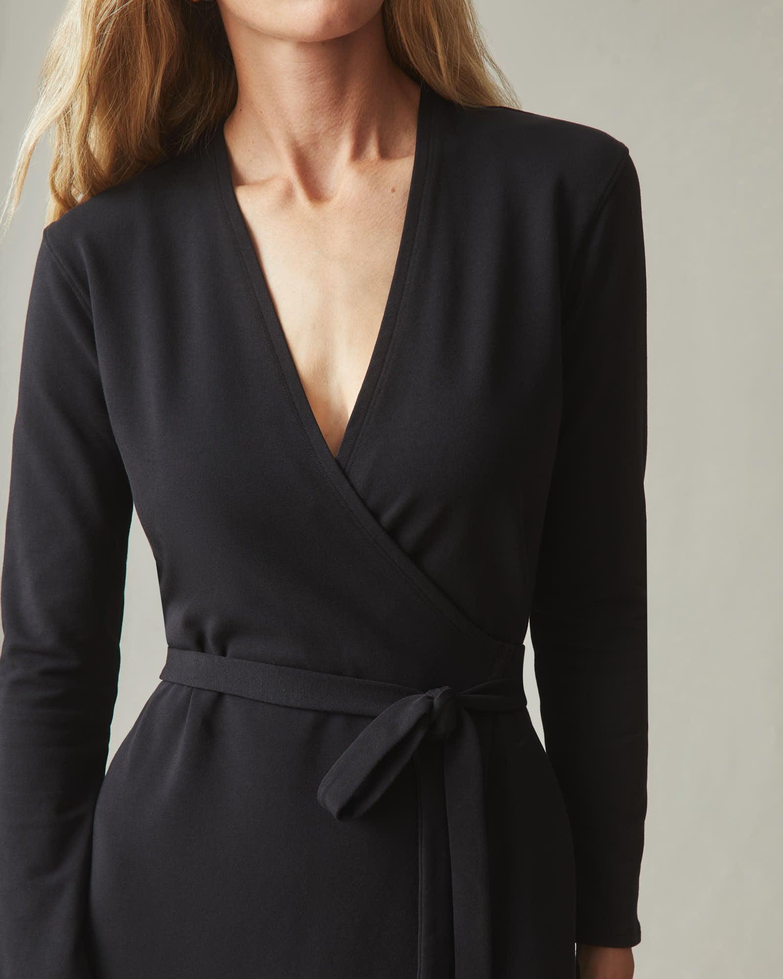 Women's Wrap Dress - Black Product Image