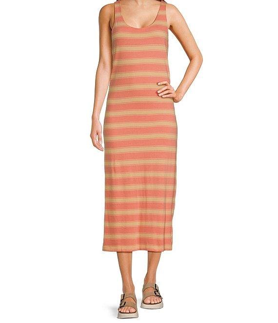 Hurley Better Days Striped Midi Dress Product Image