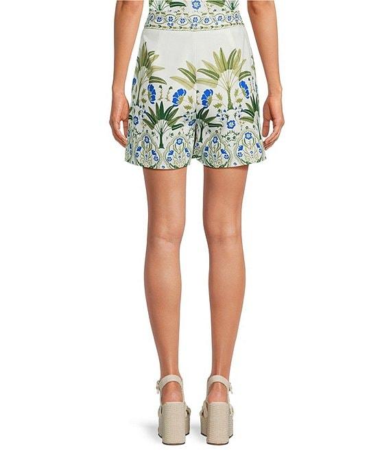 Sugarlips Plus Size Senara Floral Print Lisha Round Neck Sleeveless Coordinating Linen Top Product Image