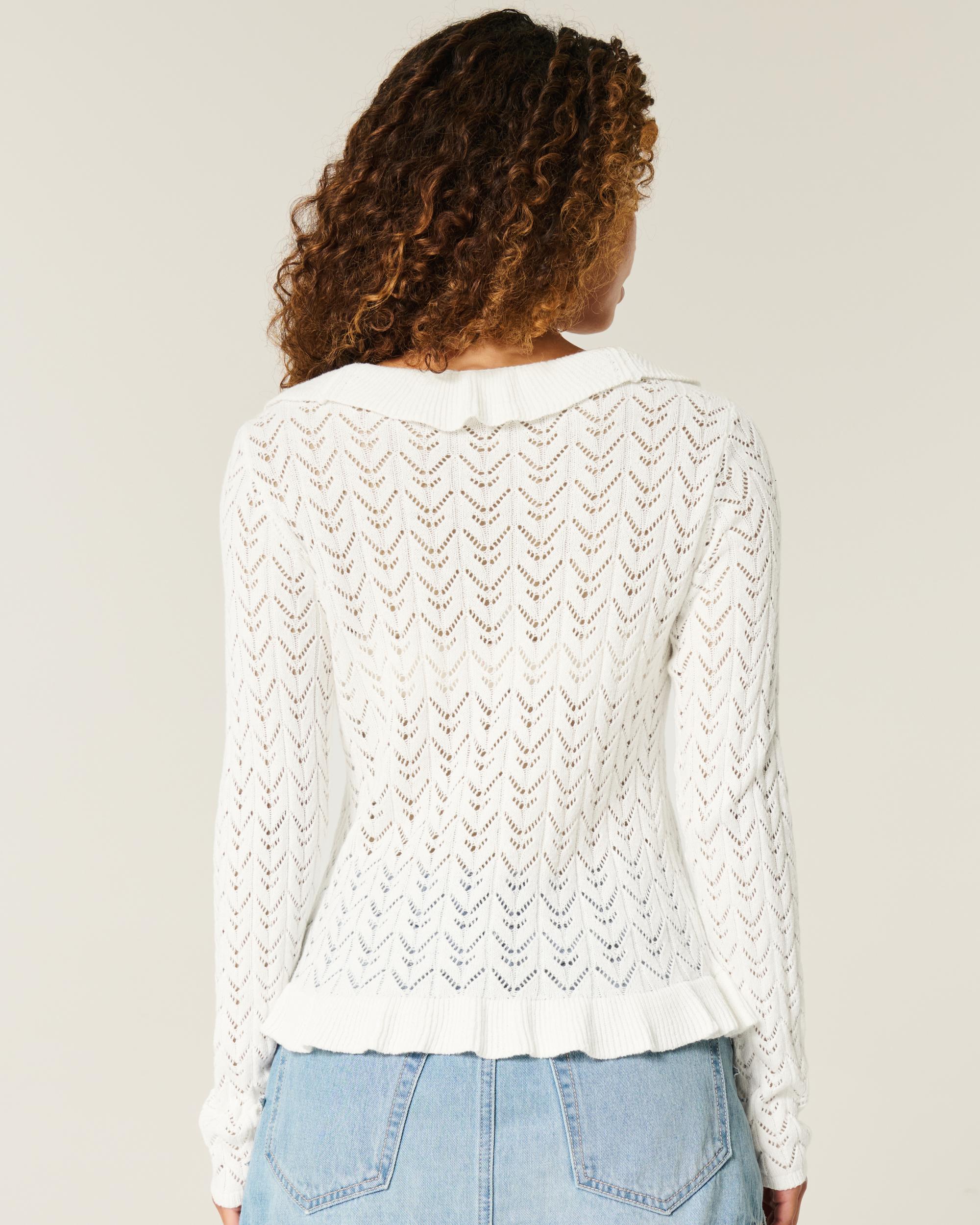 Ruffle Tie-Front Cardigan Product Image