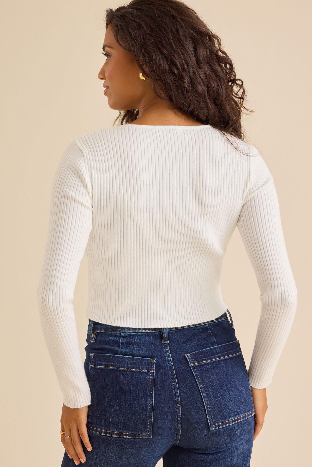 Haleigh Ribbed Bow Top Product Image