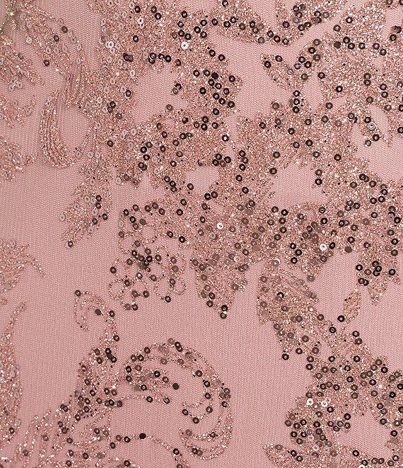 Blondie Nites Glitter Off-The-Shoulder Corset Trumpet Dress Product Image