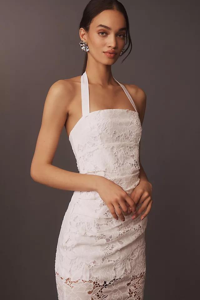 Delfi Collective Galina Halter Lace Eyelet Midi Dress Product Image