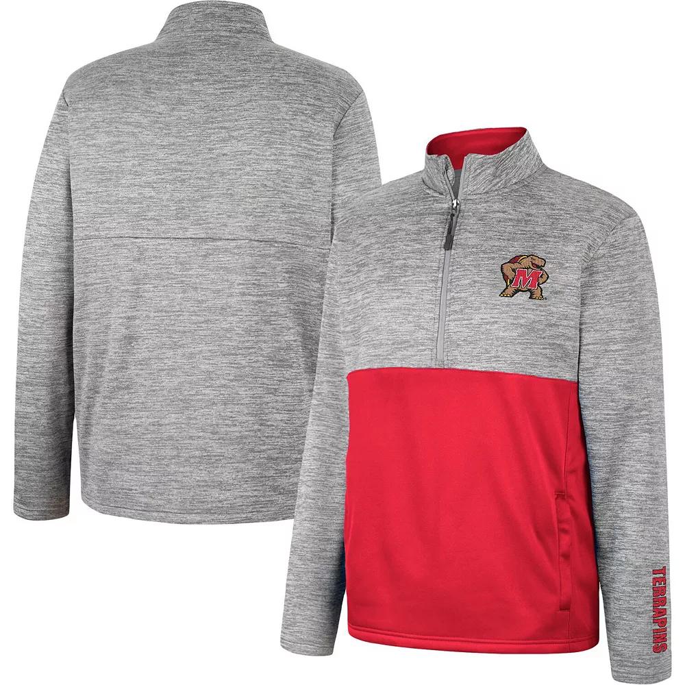 Men's Colosseum Gray Maryland Terrapins John Half-Zip Jacket, Size: Medium, Grey Product Image