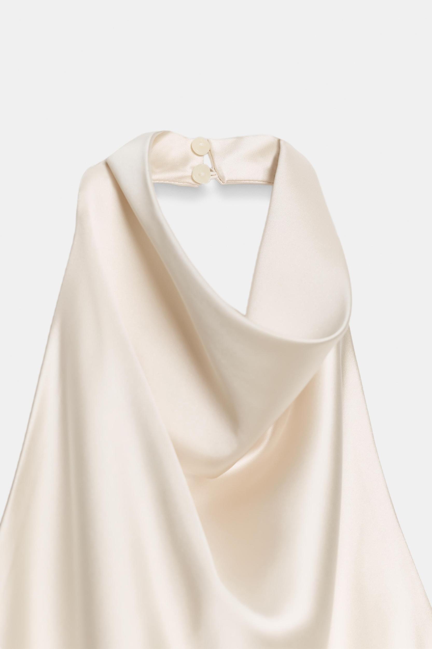 SATIN EFFECT HALTER TOP Product Image
